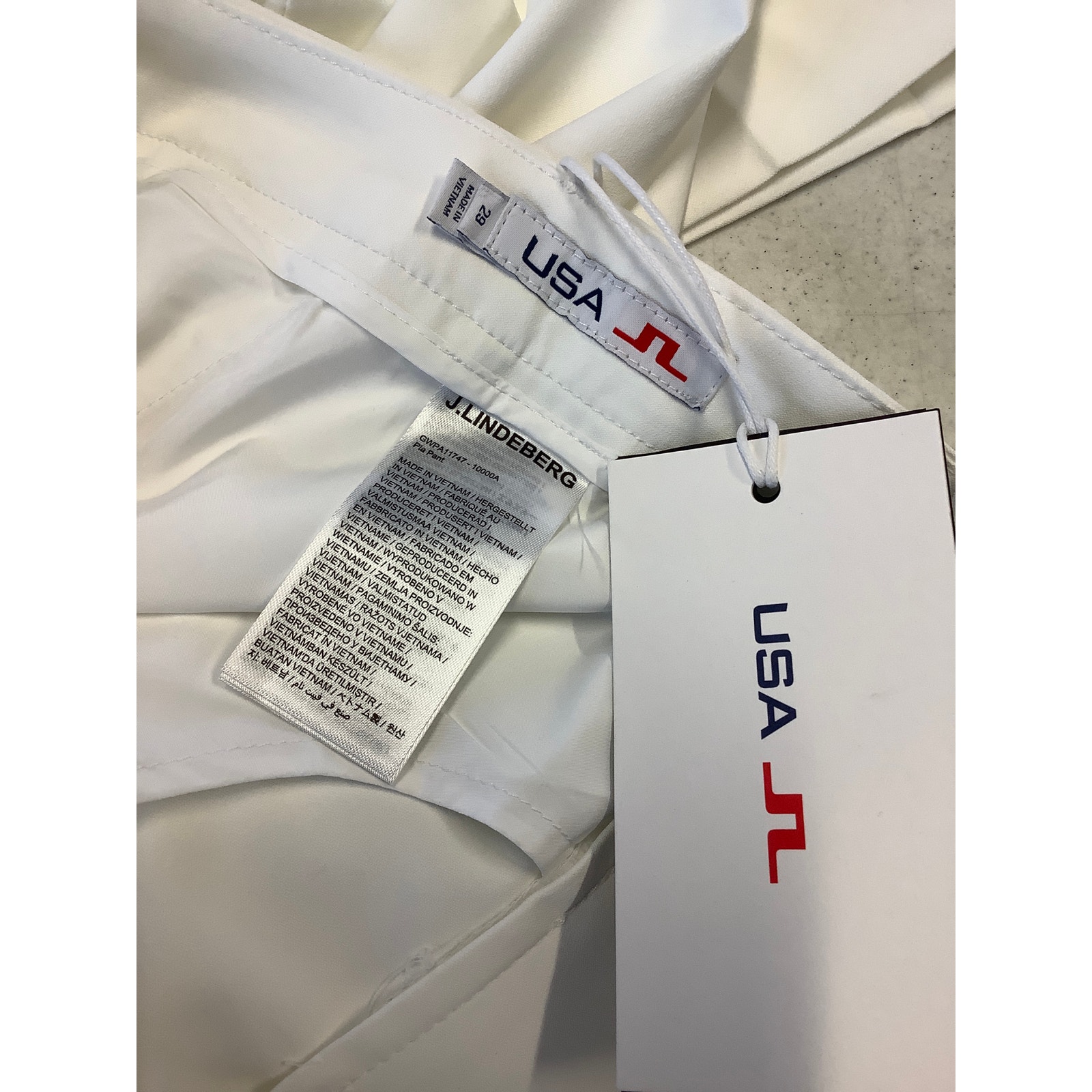 J. Lindeberg Women's 29 White Pia Golf Team Usa Active Performance Pants N3-29 — image 3 of 6